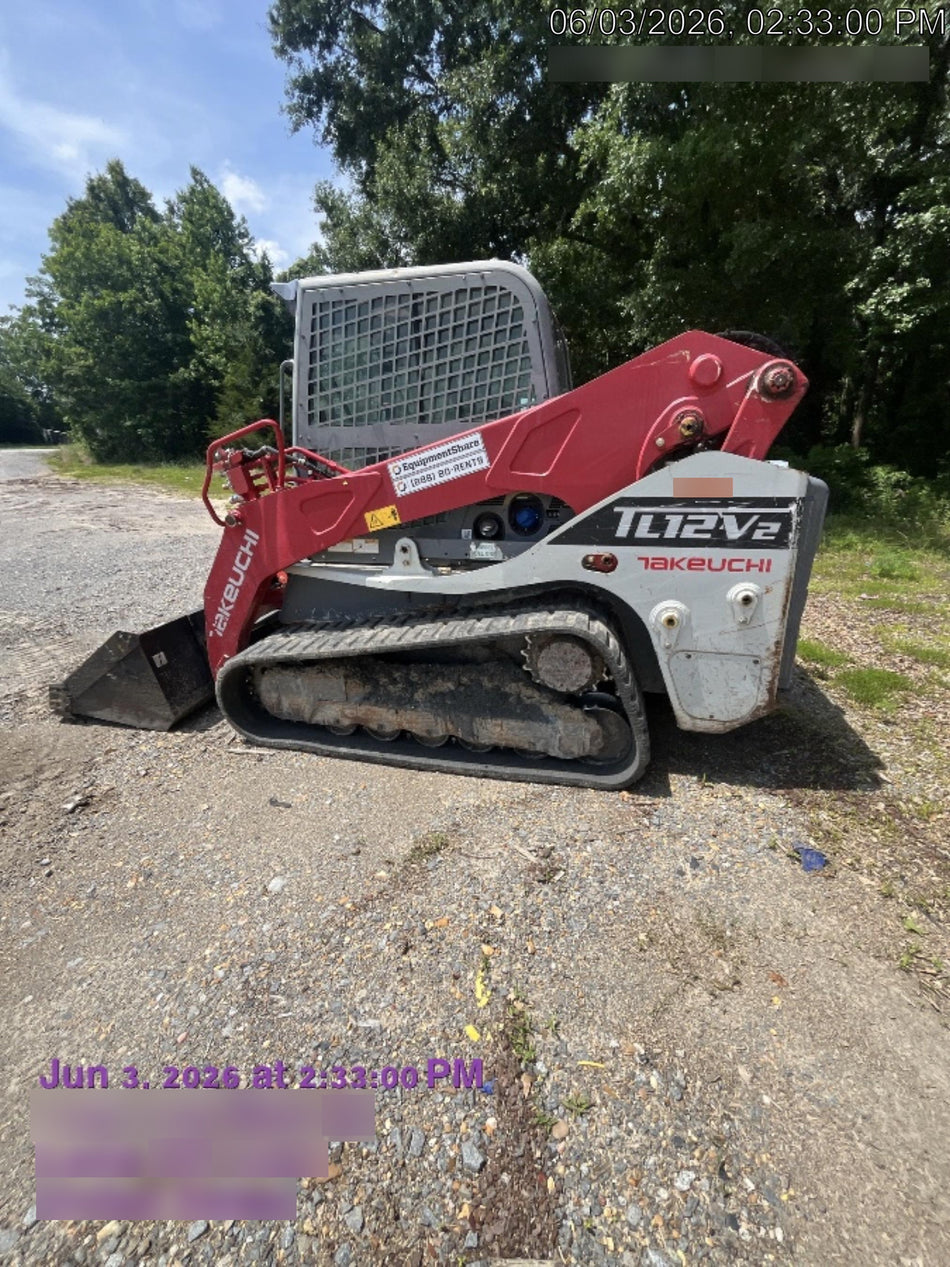 2019 Takeuchi TL12V2C Cab/Heat/AC, Back-up Alarm, Hydraulic QC w/80" HD Tooth Bucket