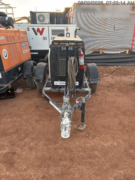 2019 Lincoln Electric Vantage 322 Welder Ready-Pak 3, Two wheel trailer, Fender and Light kit, Cable Rack