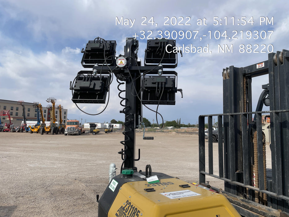 2022 Allmand NLV3GR (4) LED Light Fixture 350W, 23' Vertical Mast, 3kW Prime, Towable, Deep Sea L401, Leveling Jacks, Yanmar T4F 5.8hp