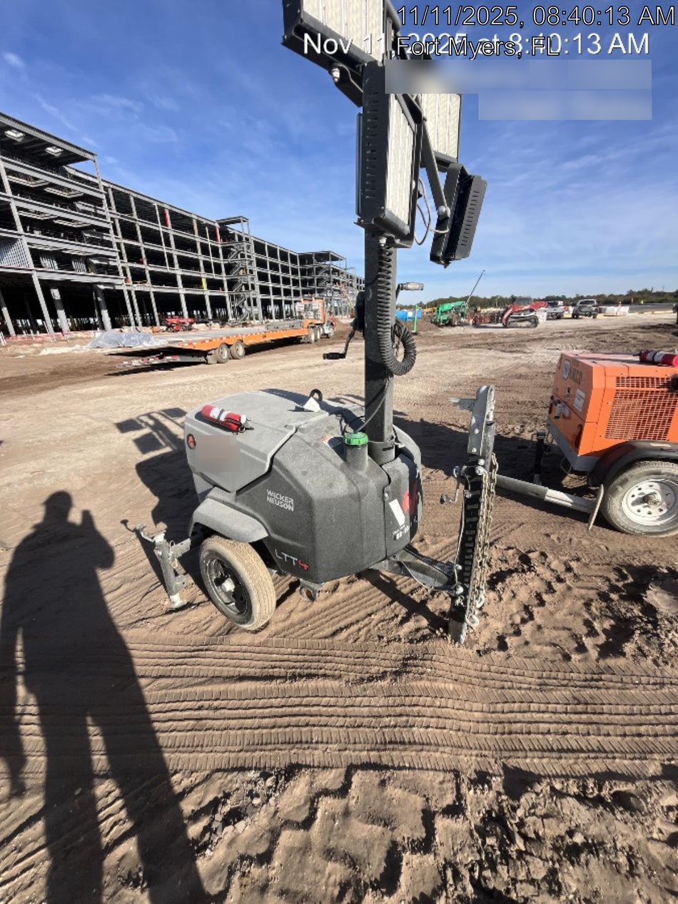2024 Wacker Neuson LTT4 Diesel, Kohler KDW702, Deep Sea Controller, Auto Start, LED 320W, Bypass Outlet, T3