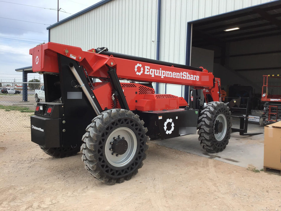 2019 Manitou MTA10055 Canopy, 120 HP, Solid Tires, Work Lights, Lift Hook, Auxiliary Hydraulics 66" Carriage and 60" Forks