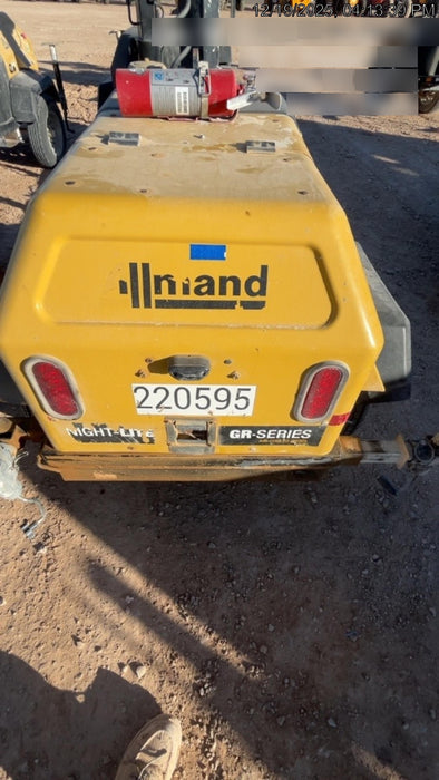 2022 Allmand NLV3GR (4) LED Light Fixture 350W, 23' Vertical Mast, 3kW Prime, Towable, Deep Sea L401, Leveling Jacks, Yanmar T4F 5.8hp