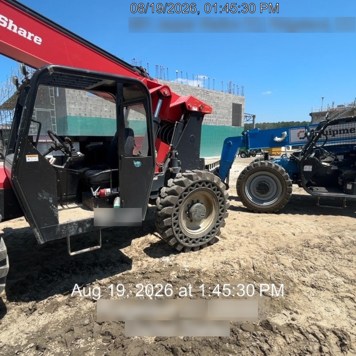 2019 Manitou MTA10055 Canopy, 120 HP, Solid Tires, Work Lights, Lift Hook, Auxiliary Hydraulics 66" Carriage and 60" Forks