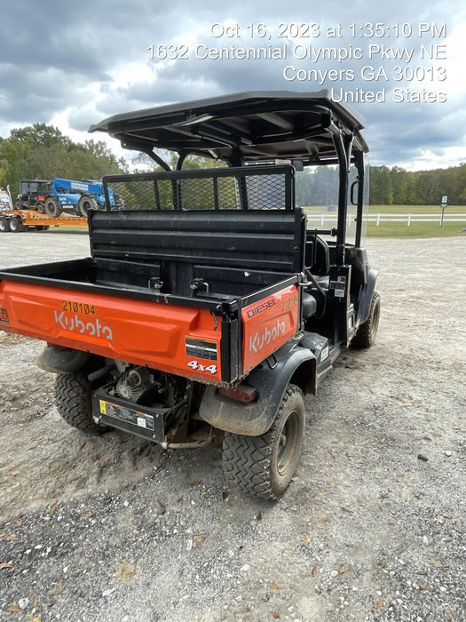 2022 Kubota RTV-X1140W-H Plastic Canopy, Windshield Acrylic Clear, LED Strobe Light, Wire Harness Kit, Back up Alarm
