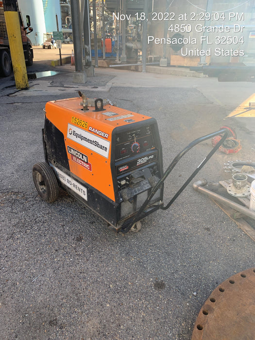 2021 Lincoln Electric Ranger 305 LPG LPG One-Pak (includes undercarriage, tank holder & tank strap) ORANGE