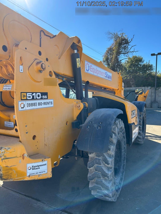 2019 JCB 510-56 JCB 510-56 74 HP w/Open ROPS, Beacon, Aux Hydraulics, Worklights, Solid Tires
