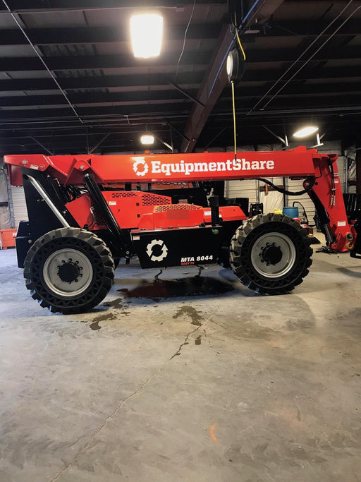 2020 Manitou MTA8044 74hp T4F, Cab/Heat/Air, Cab and Boom LED work lights, Auxiliary Hydraulics, Solid Tires, Amber strobe, Lift Hook w/66" Carriage, 60" Forks