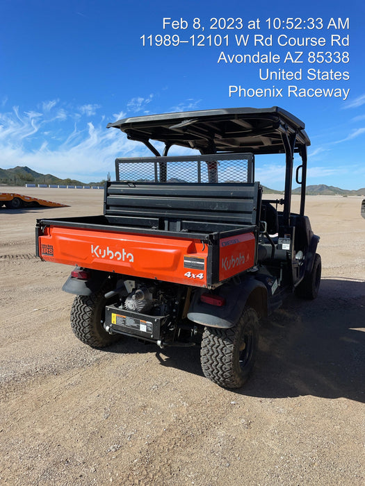 2022 Kubota RTV-X1140W-H Plastic Canopy, Windshield Acrylic Clear, LED Strobe Light, Wire Harness Kit, Back up Alarm