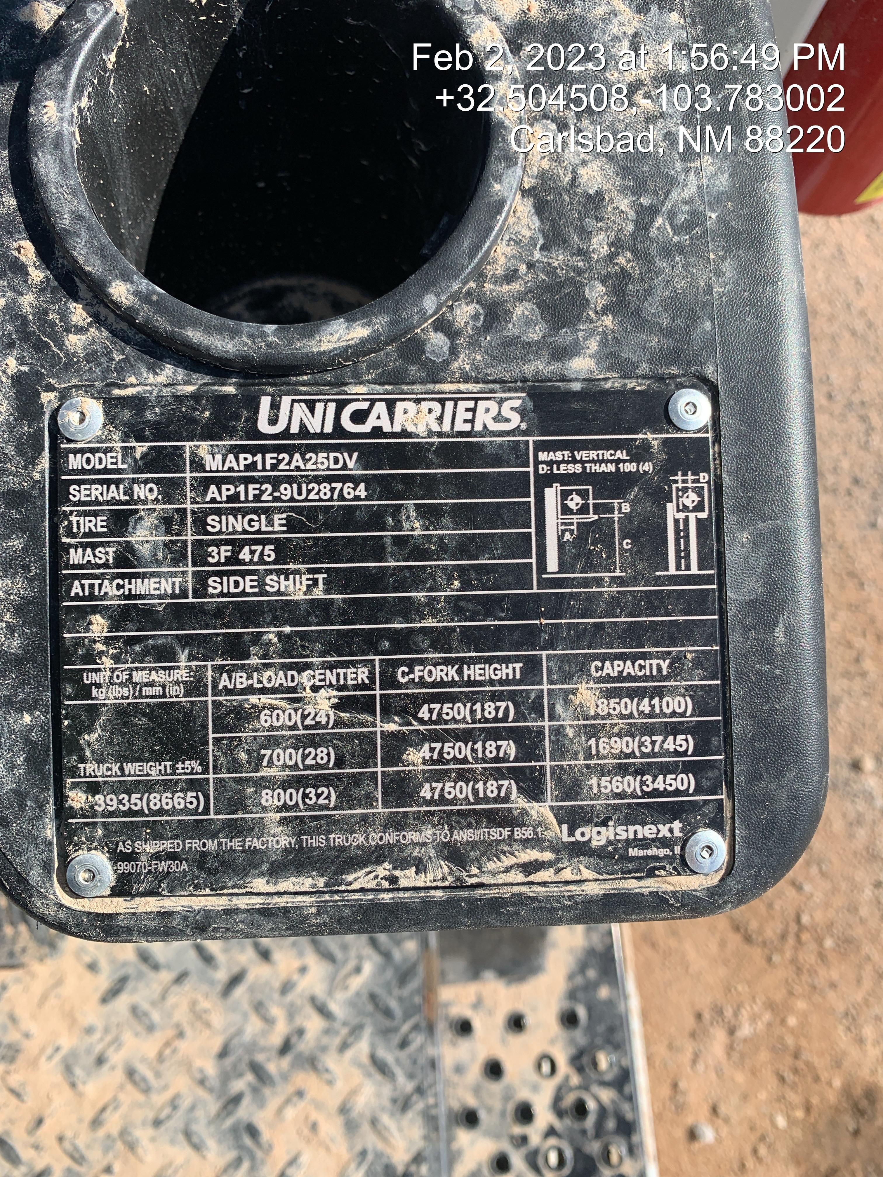 2022 UNICARRIER MAP1F2A25DV