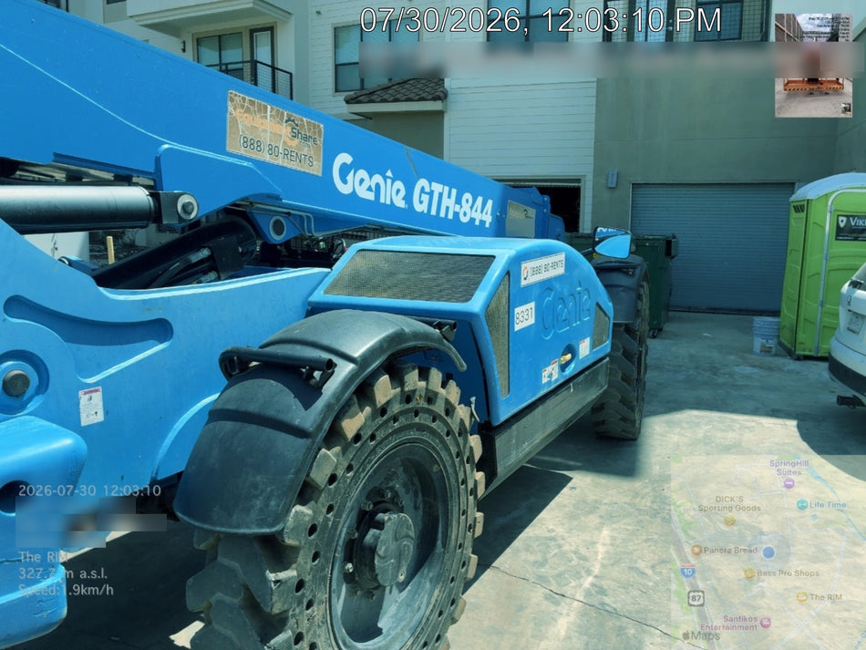 2018 Genie GTH-844 Genie GTH-844D w/Open ROPS, Solid Tires, Work Light/Beacon, 60" Carriage and Forks