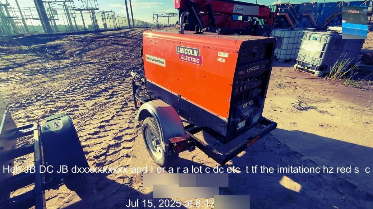 2022 Lincoln Electric LE400 Kubota V1505, Trlr, Cable Rack, Light Kit, ES Decals, T3