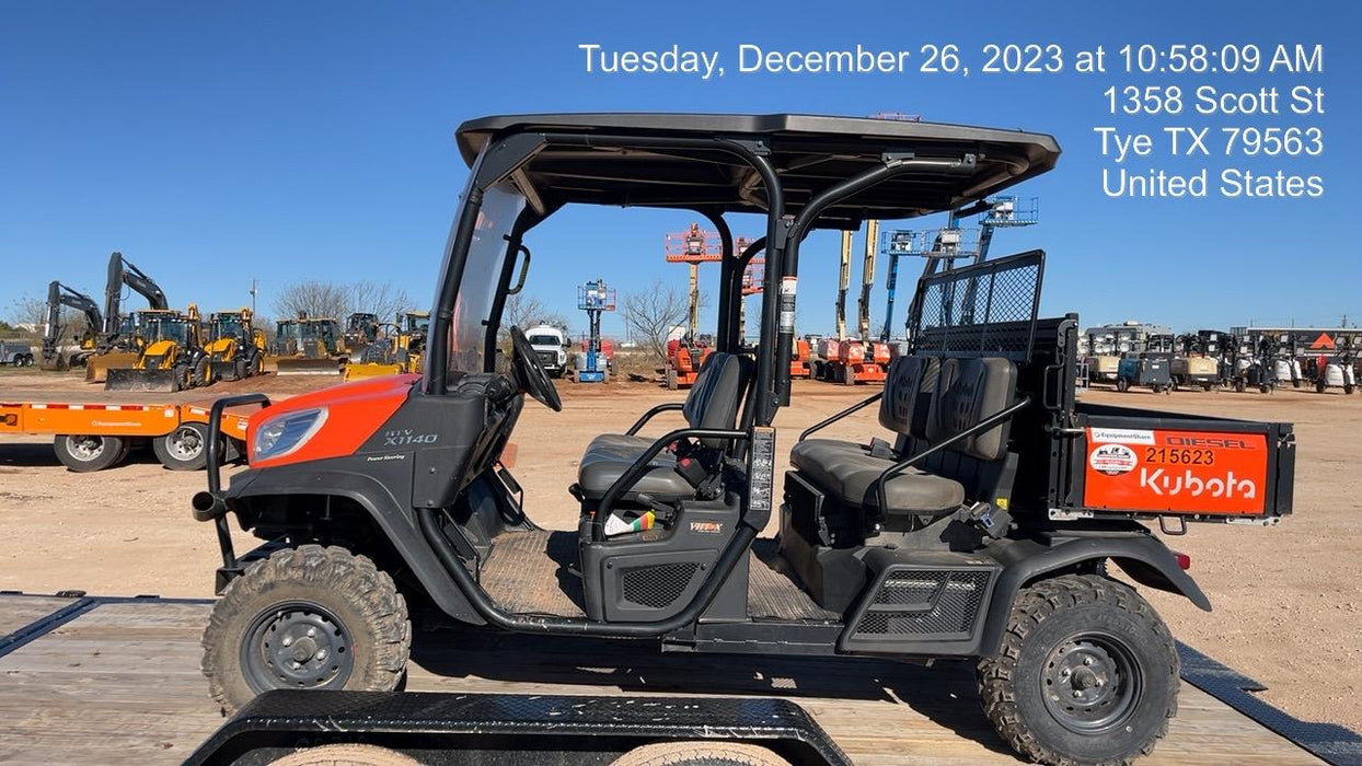 2022 Kubota RTV-X1140W-H Plastic Canopy, Windshield Acrylic Clear, LED Strobe Light, Wire Harness Kit, Back up Alarm