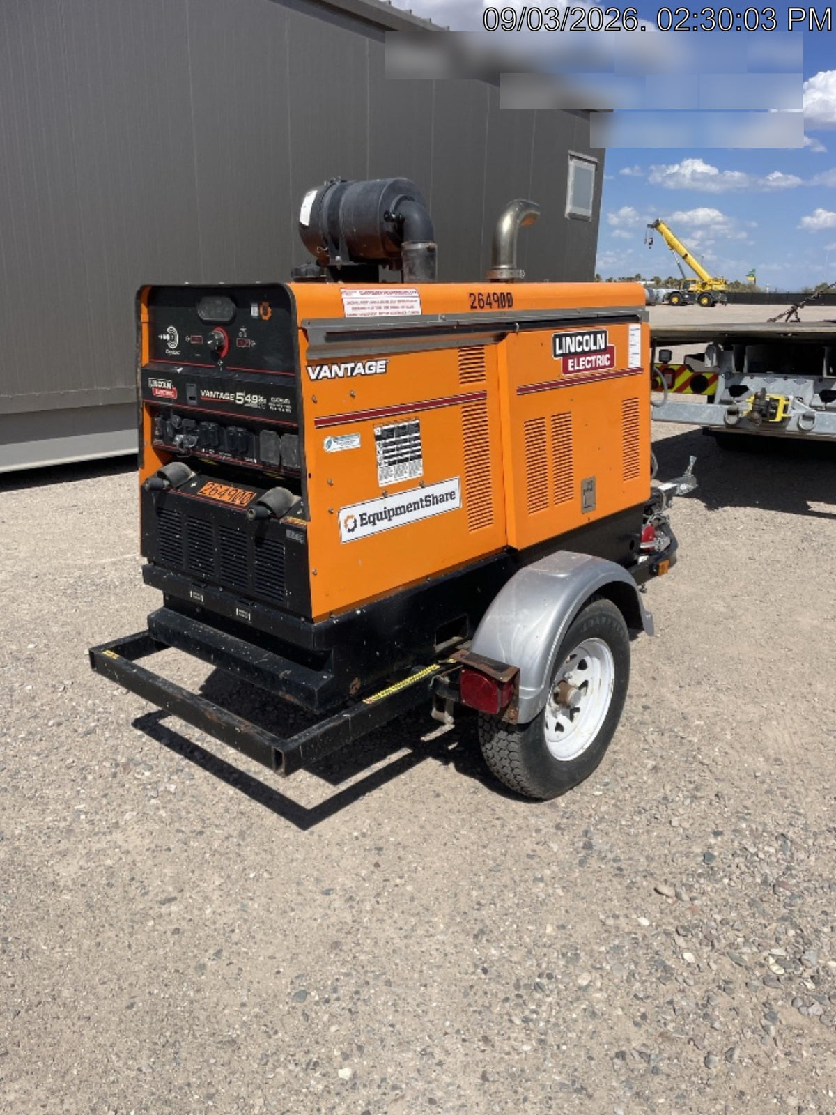 2022 Lincoln Electric Vantage 549X Crosslink Technology, Trailer Mounted, ES Decals, T3
