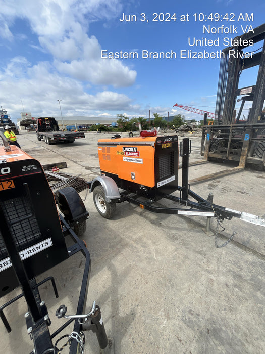 2022 Lincoln Electric LE400 Kubota V1505, Trlr, Cable Rack, Light Kit, ES Decals, T3