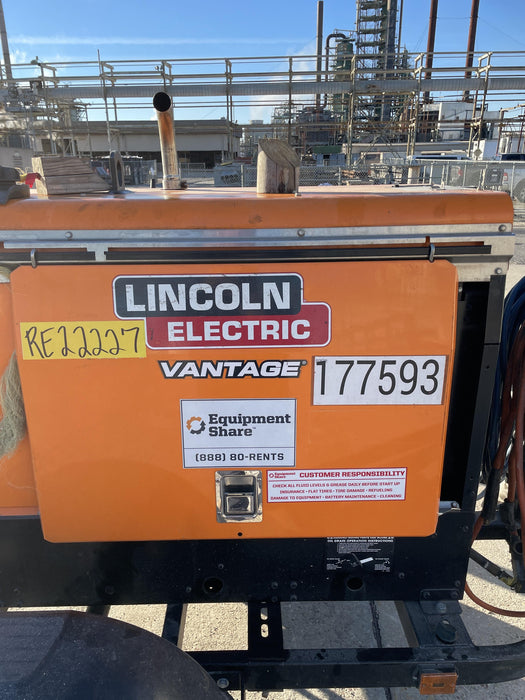 2021 Lincoln Electric Vantage 322 Vantage 322 Ready Pak 3 w/ Decals, ORANGE (includes trailer, cable rack, fender light kit) NO Telematics