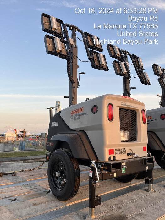 2024 Wacker Neuson LTT4 Diesel, Kohler KDW702, Deep Sea Controller, Auto Start, LED 320W, Bypass Outlet, T3