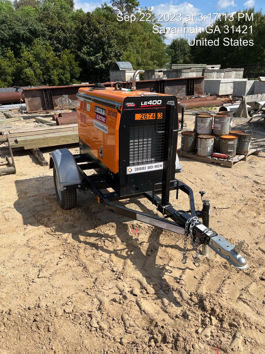 2022 Lincoln Electric LE400 Kubota V1505, Trlr, Cable Rack, Light Kit, ES Decals, T3