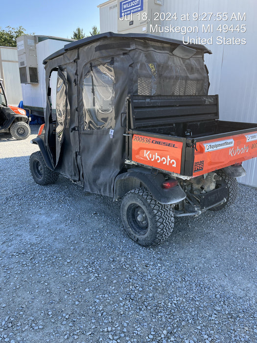 2022 Kubota RTV-X1140W-H Plastic Canopy, Windshield Acrylic Clear, LED Strobe Light, Wire Harness Kit, Back up Alarm