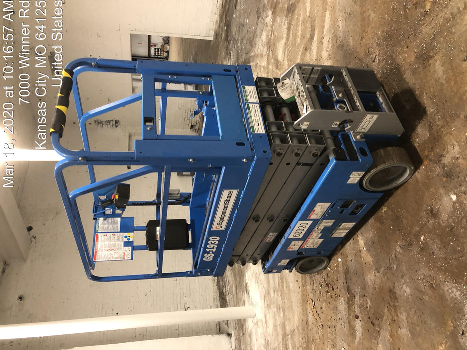 2020 Genie GS-1930 Solid Non Marking Tires, Beacon, Folding rails with half height swing gate