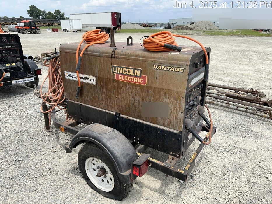 2019 Lincoln Electric Vantage 322 Ready-Pak 3, Two Wheel Trailer, Fender and Light Kit, Cable Rack