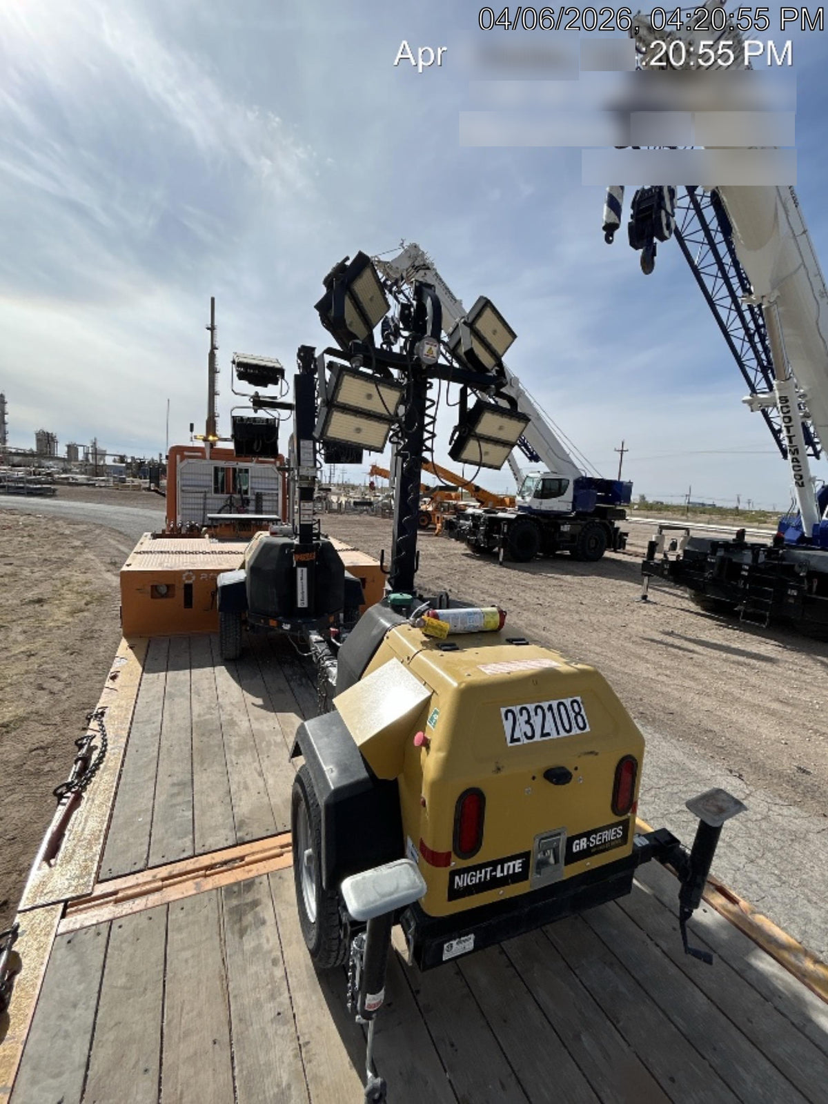 2022 Allmand NLV3GR (4) LED Light Fixture 350W, 23' Vertical Mast, 3kW Prime, Towable, Deep Sea L401, Leveling Jacks, Yanmar T4F 5.8hp