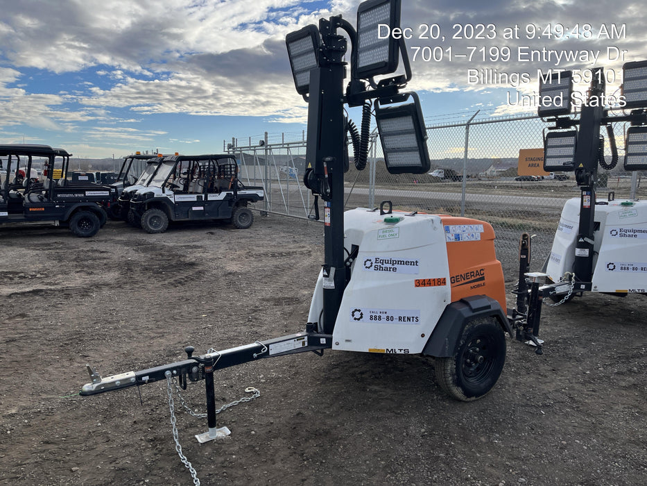 2023 Generac MLT2 Diesel, Flex Switch 120V Input, Powerzone Controller, (4) 320W LED Lights, 4kW Generator, 39.9 Gal Fuel Tank, 2" Ball, T3