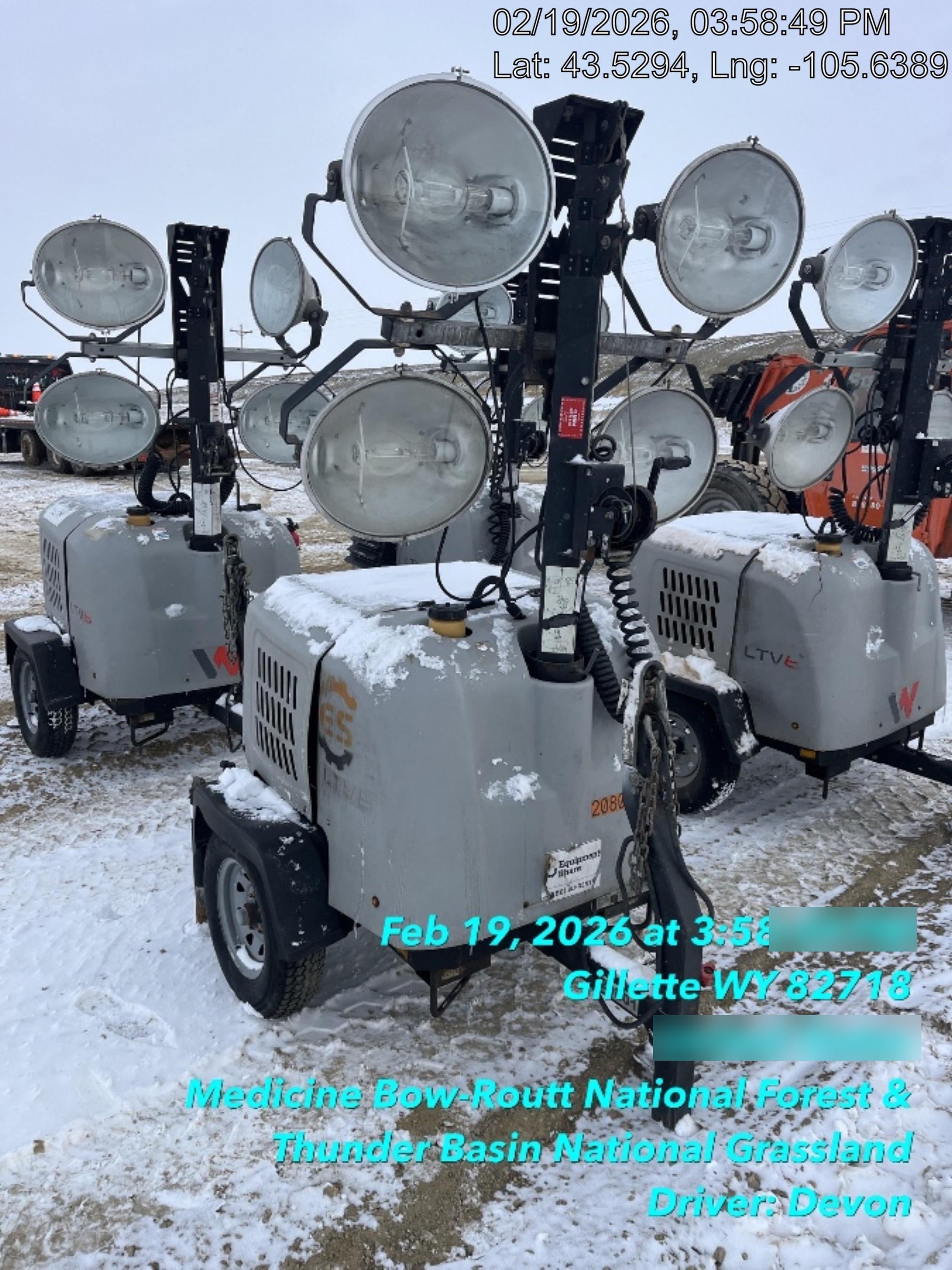 2018 Wacker Neuson LTV6L-MH Wacker Neuson LTV6L Mobile Light Tower w/Fuel Level Sensor Installed