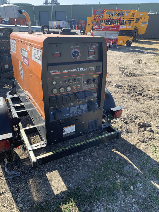 2021 Lincoln Electric Vantage 322 Vantage 322 Ready Pak 3 w/ Decals, ORANGE (includes trailer, cable rack, fender light kit) NO Telematics