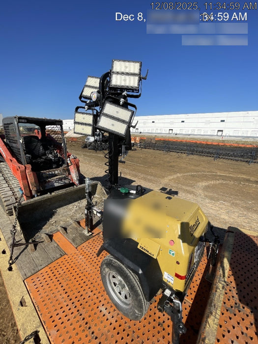 2022 Allmand NLV3GR (4) LED Light Fixture 350W, 23' Vertical Mast, 3kW Prime, Towable, ES Decals, T3