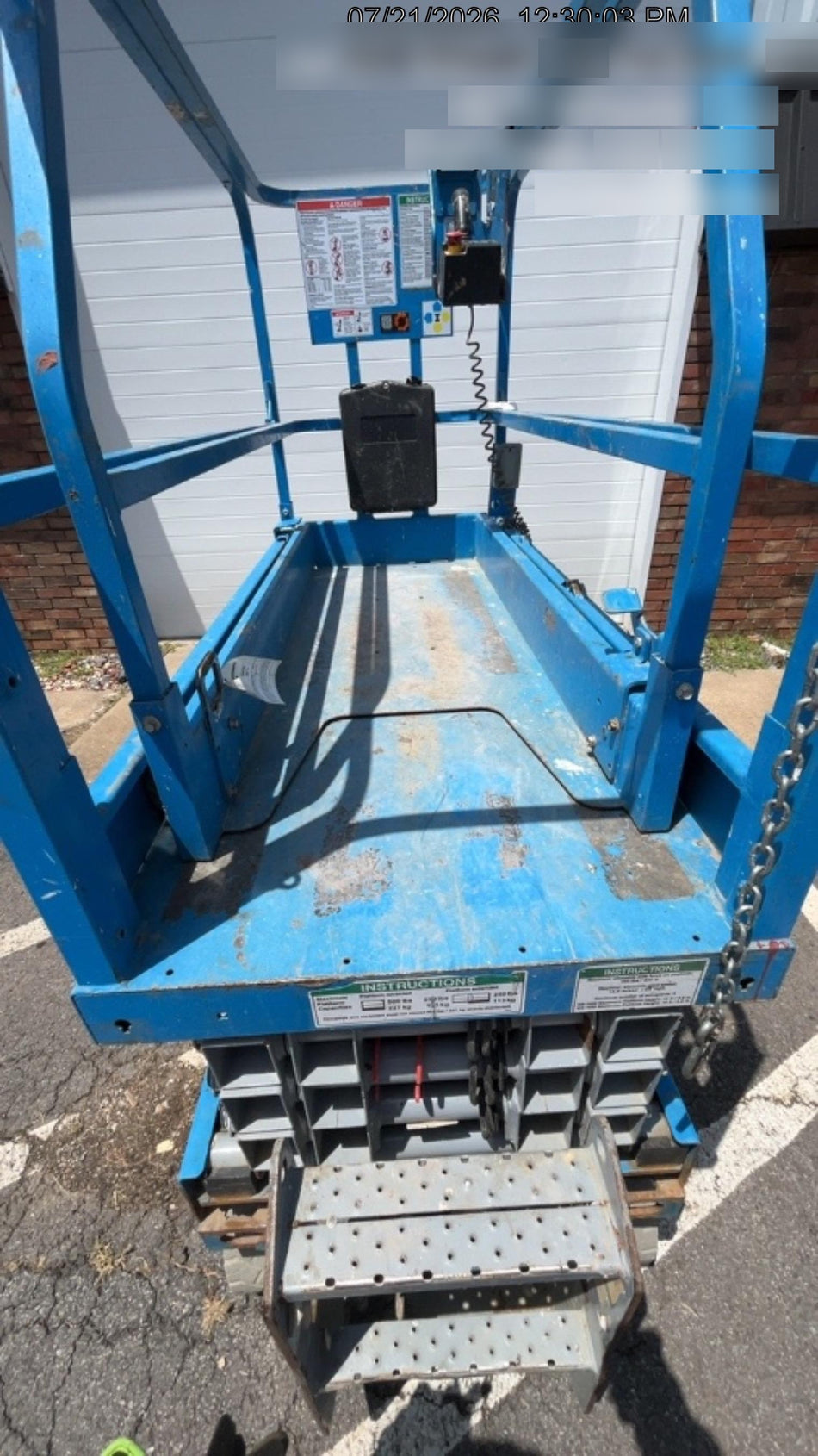 2019 Genie GS-1930 Fixed rails with chain Entry