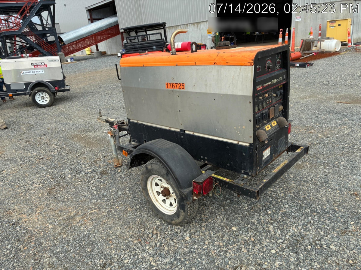 2021 Lincoln Electric Vantage 322 Vantage 322 Ready Pak 3 w/ Decals, ORANGE (includes trailer, cable rack, fender light kit) NO Telematics