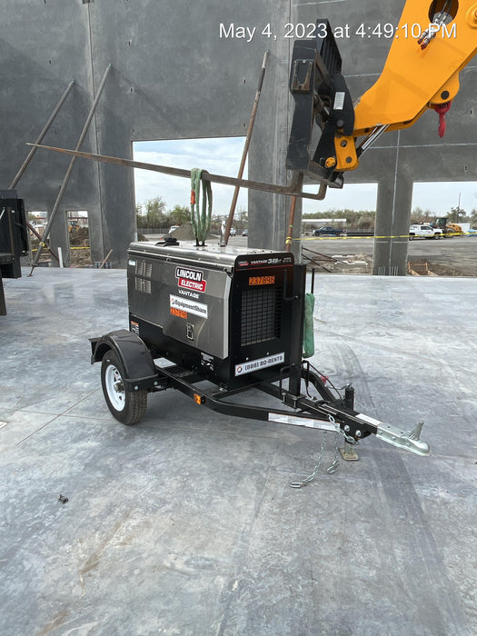 2022 Lincoln Electric Vantage 322 Trlr Mounted, Cable Rack, Light Kit