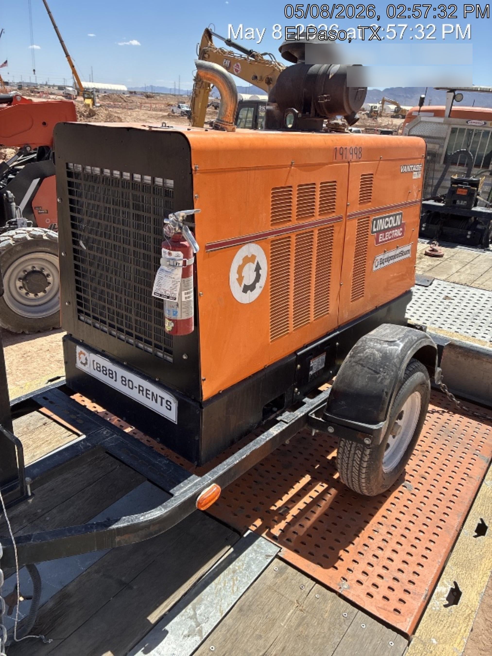 2021 Lincoln Electric Vantage 549X Ready Pak 3, ORANGE (includes trailer, cable rack, fender light kit)
