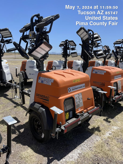 2024 Generac MLT2 Diesel, Flex Switch 120V Input, Powerzone Controller, 
(4) 320W LED Lights, 4kW Generator, 39.9 Gal Fuel Tank, 2" Ball, T3