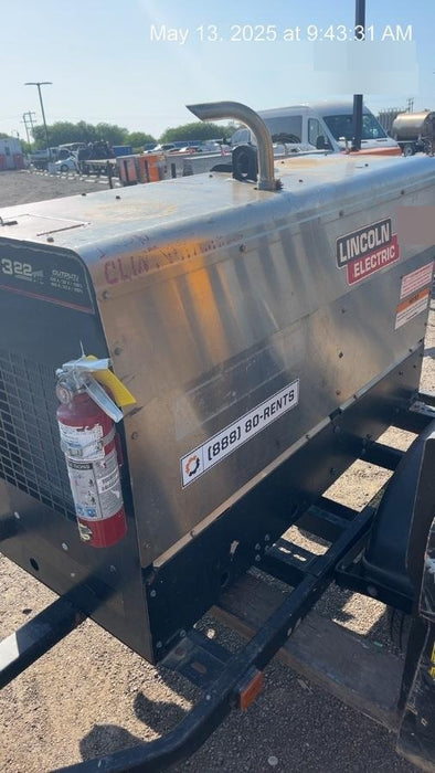 2019 Lincoln Electric Vantage 322 Welder Ready-Pak 3, Two wheel trailer, Fender and Light kit, Cable Rack