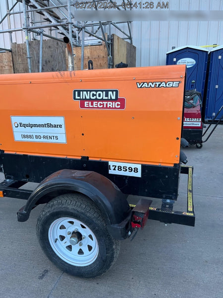 2021 Lincoln Electric Vantage 322 Vantage 322 Ready Pak 3 w/ Decals, ORANGE (includes trailer, cable rack, fender light kit) NO Telematics