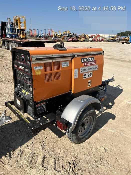 2022 Lincoln Electric LE400 Kubota V1505, Trlr, Cable Rack, Light Kit, ES Decals, T3