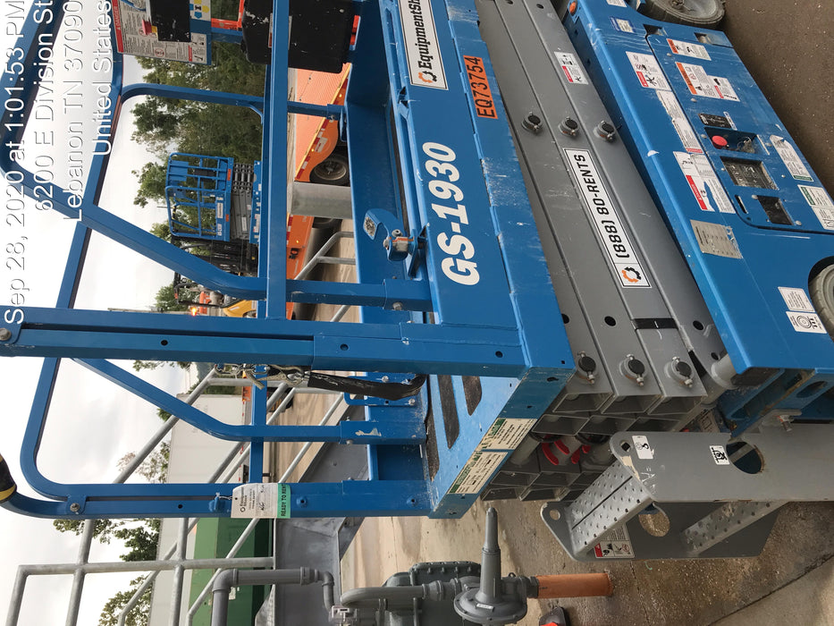 2020 Genie GS-1930 Fixed rails with chain entry gate - Pre A92.20