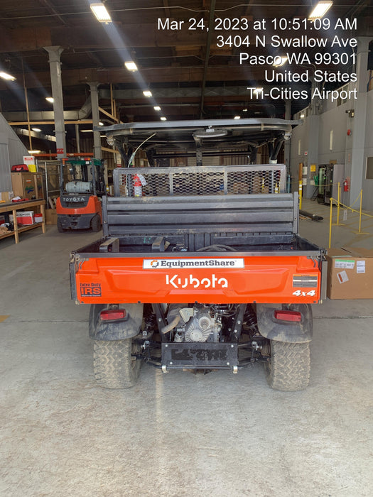 2021 Kubota RTV-X1140W-H Plastic Canopy, Windshield Acrylic Clear, LED Strobe Light, Wire Harness Kit, Back up Alarm