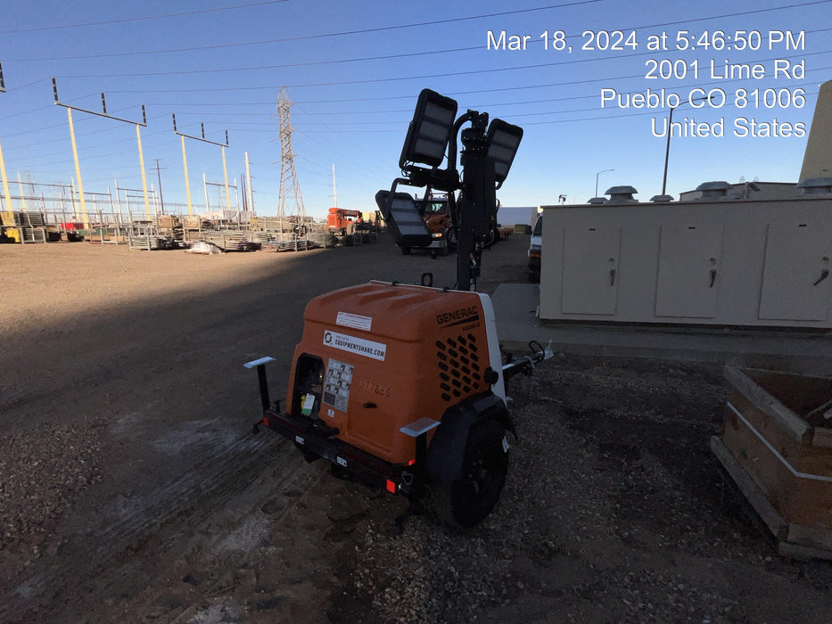 2023 Generac MLT2 Diesel, Flex Switch 120V Input, Powerzone Controller, 
(4) 320W LED Lights, 4kW Generator, 39.9 Gal Fuel Tank, 2" Ball, T3
