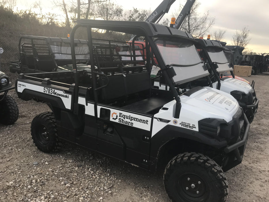 2019 Kawasaki MULE PRO-DX, 2-3 Seat 3 Seater, Standard Options, Backup Alarm, Beacon, Plastic Hard Top, Poly Windshield, Horn Kit