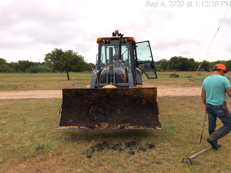 2020 John Deere 310LEP Cab/Heat/Air, 4WD, Standard Stick, Pilot Controls, 2 Way Hydraulics, TAG Manual QC