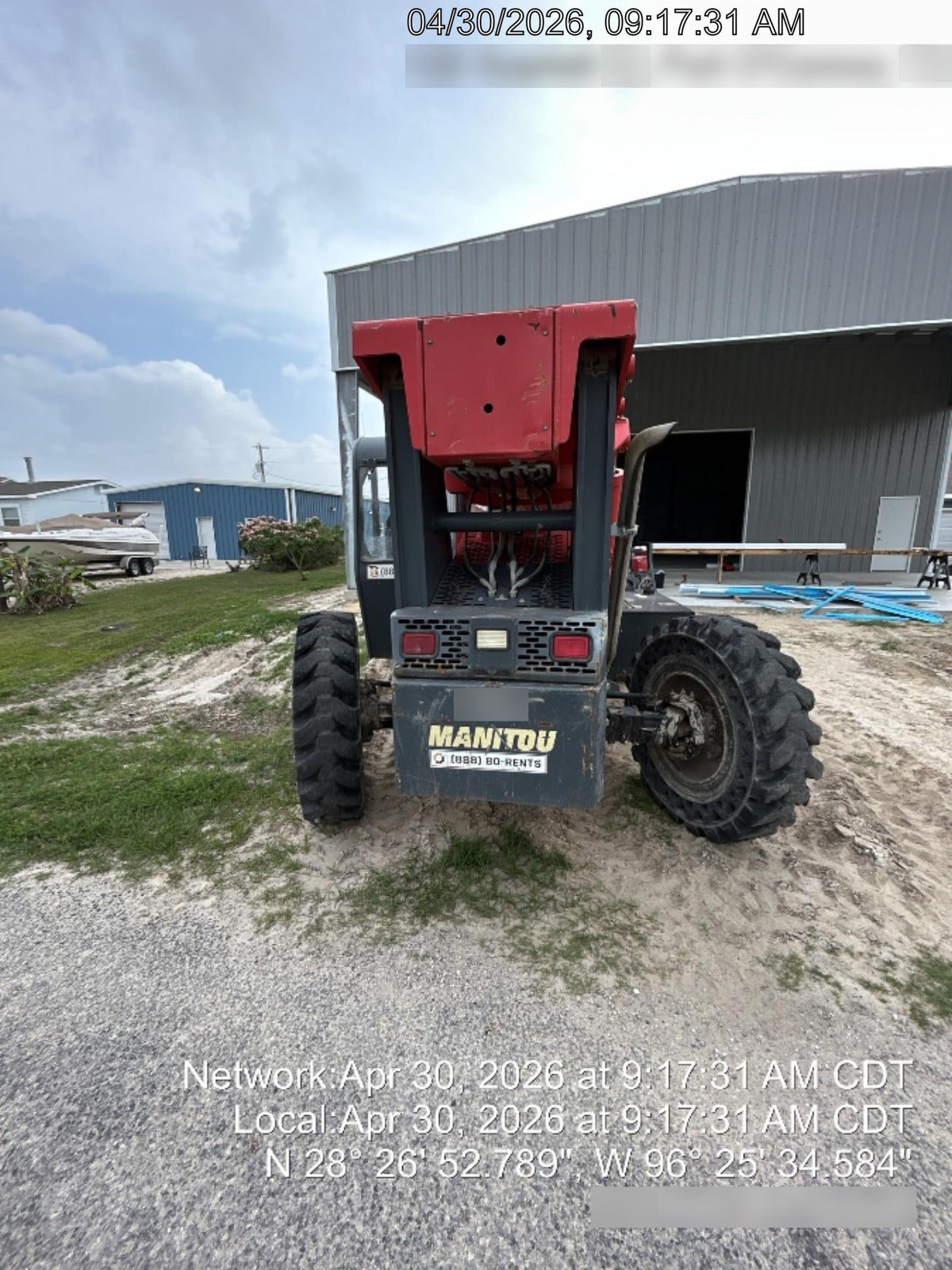2019 Manitou MTA8044 Manitou MTA 8044 - 74 HP T4, Canopy, Worklights/Strobe, Beacon, 66" Carriage, 48" Forks, Solid Tires, Lift Hook, Aux Hydraulics
