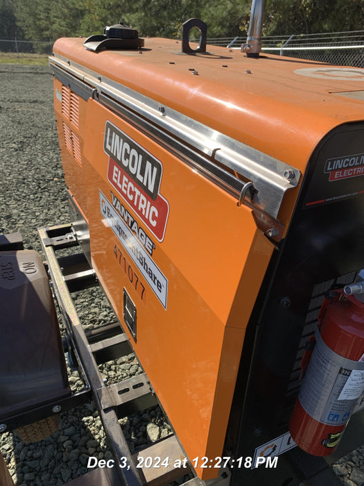 2024 Lincoln Electric Vantage 322 Welder Ready-Pak 3, Two wheel trailer, Fender and Light kit, Cable Rack, Orange