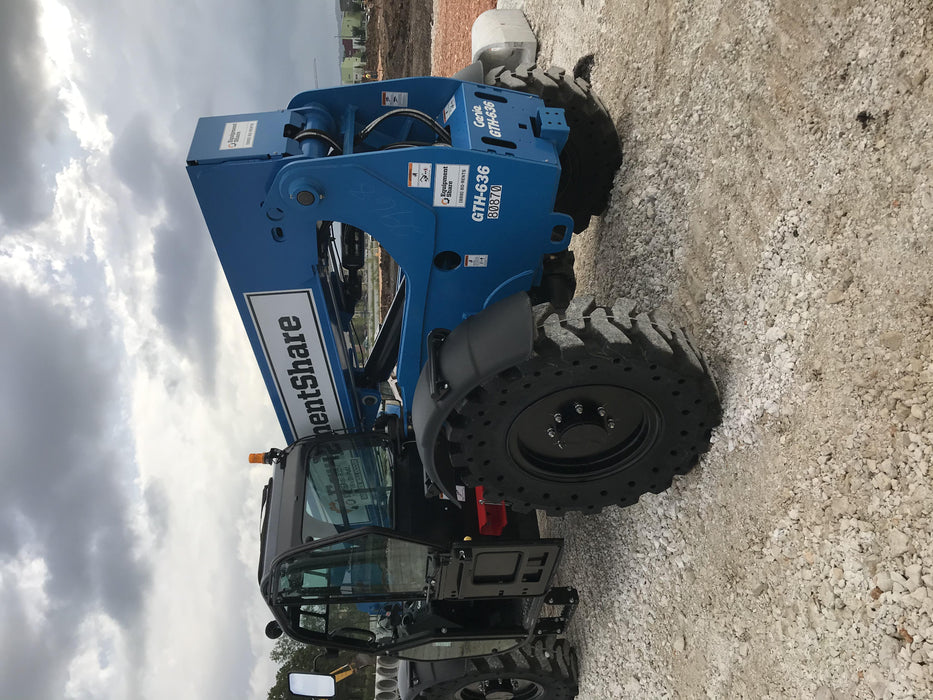 2020 Genie GTH-636 Cab/Heat/Air, Solid Tires, Work Lights, Beacon, Aux Hydraulics, Back up Alarm