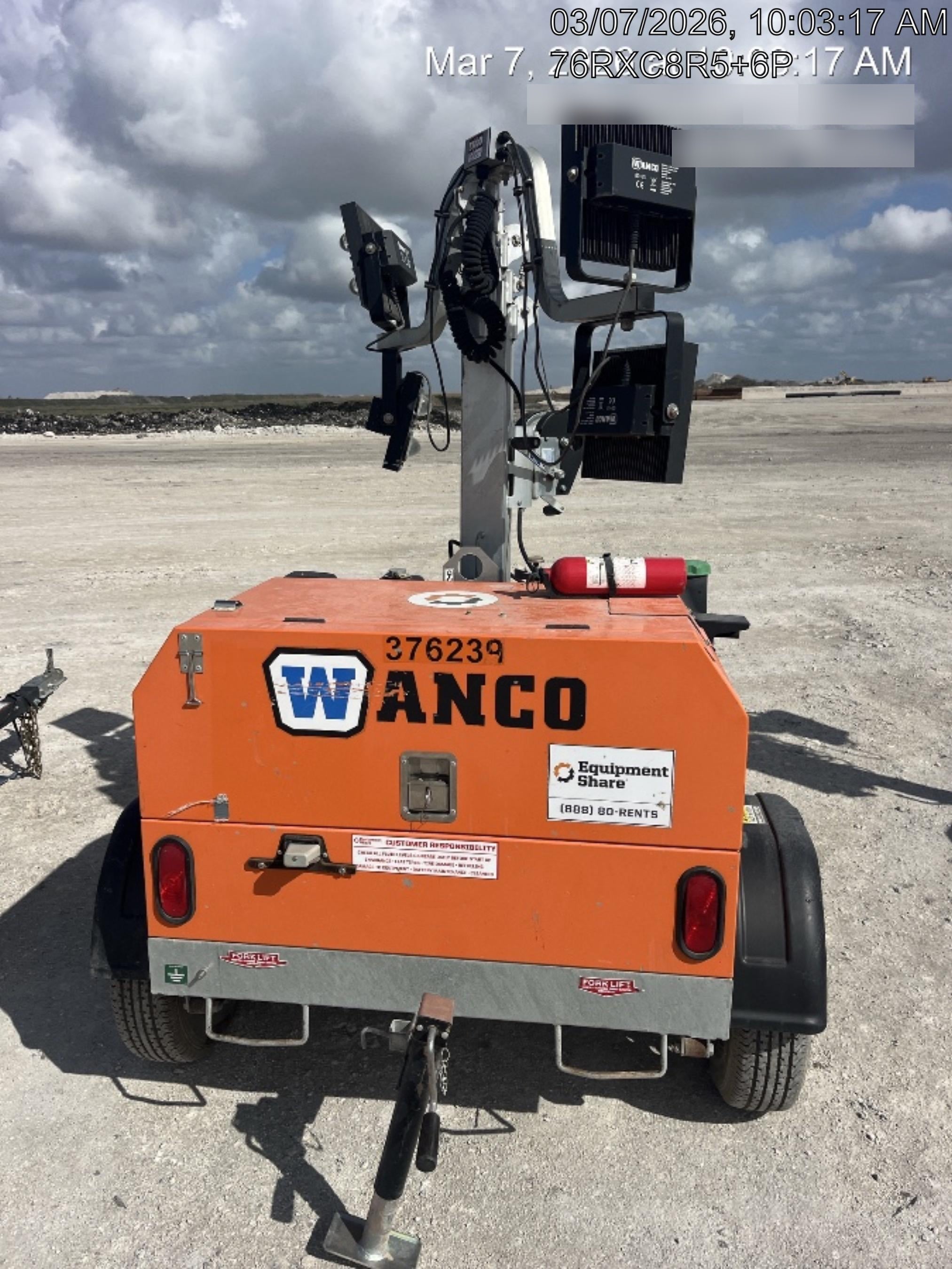 2023 Wanco WLTT-4MM4K Diesel, Deep Sea Controller, Shore Power Plug, Auto Start, (4) 350W LED Floodlights, 4kW Generator, 60 Gal Fuel Tank, 2" Ball, T3