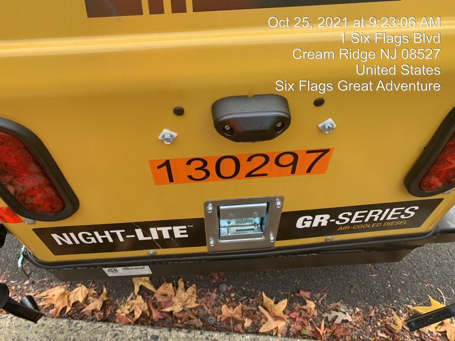 2021 Allmand NLV3GR (4) LED Light Fixture 350W, 23' Vertical Mast, 3kW Prime, Towable, Deep Sea L401, Leveling Jacks, Yanmar T4F 5.8hp