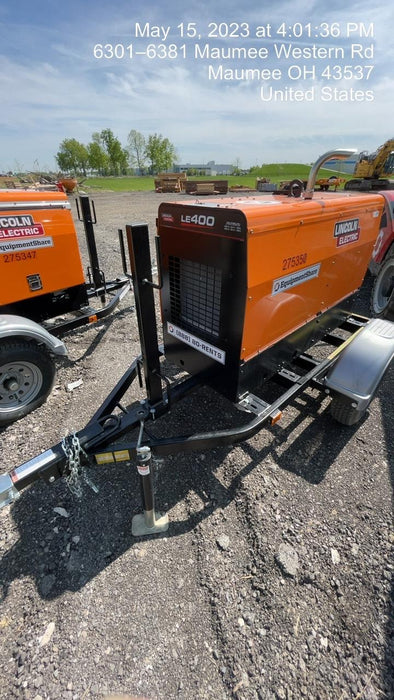 2022 Lincoln Electric LE400 Kubota V1505, Trlr, Cable Rack, Light Kit, ES Decals, T3