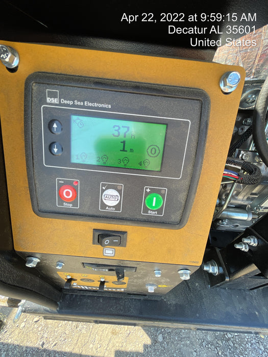 2022 Allmand NLV3GR (4) LED Light Fixture 350W, 23' Vertical Mast, 3kW Prime, Towable, Deep Sea L401, Leveling Jacks, Yanmar T4F 5.8hp