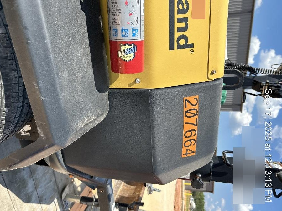 2022 Allmand NLV3GR (4) LED Light Fixture 350W, 23' Vertical Mast, 3kW Prime, Towable, Deep Sea L401, Leveling Jacks, Yanmar T4F 5.8hp